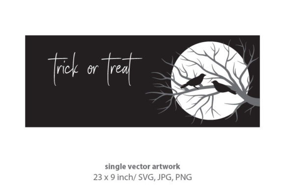 Birds, Tree Branch and Full Moon