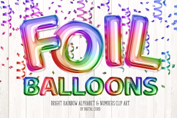 Bright Rainbow Foil Balloon Alphabet