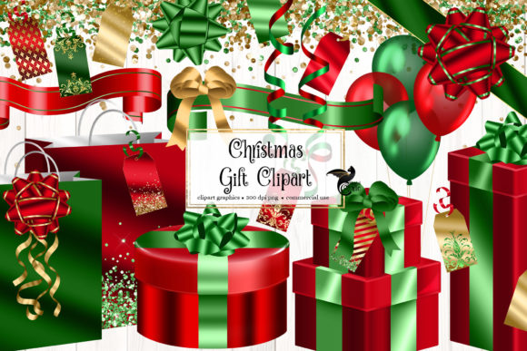 Christmas Gift Clipart for Creative Projects