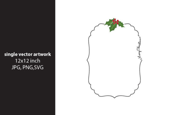 Christmas Holly Berry Frame - Vector Art for Creative Projects