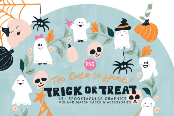 Cute Halloween Clipart for Whimsical Designs