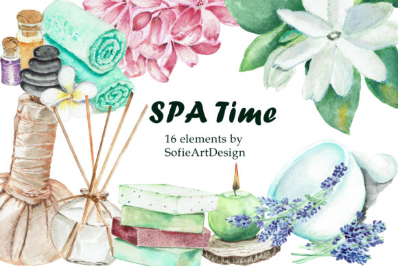 Enhancing Creativity with Spa Time Watercolor Clipart