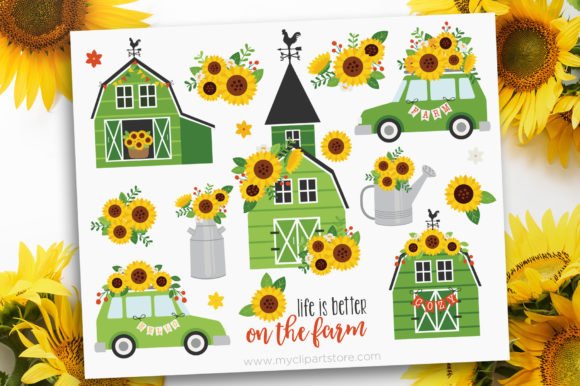 Fall Farm House Green Clipart: A Versatile Design Resource