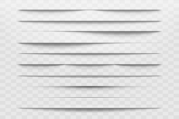 Isolated Shadow Dividers: A Stylish Design Element