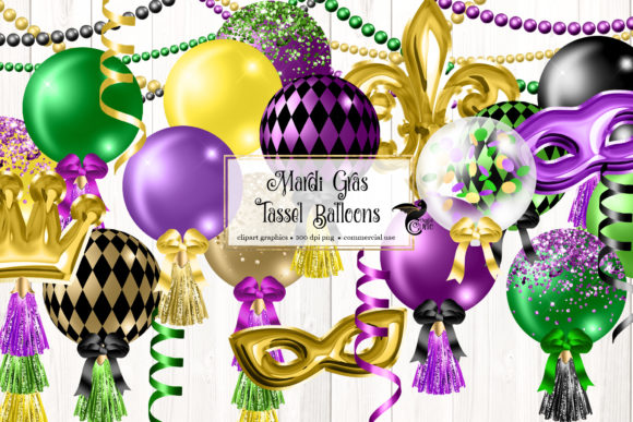 Mardi Gras Tassel Balloons Clipart: A Strategic Tool for Creative Projects