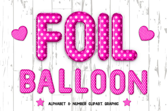 Pink Foil Balloon Alphabet Clipart Grap