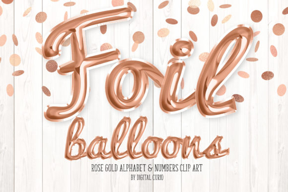 Rose Gold Foil Balloon Alphabet: A Versatile Digital Clip Art Solution