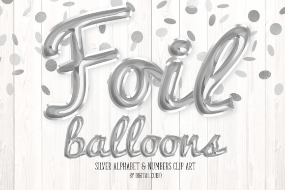 Silver Foil Balloon Script Alphabet
