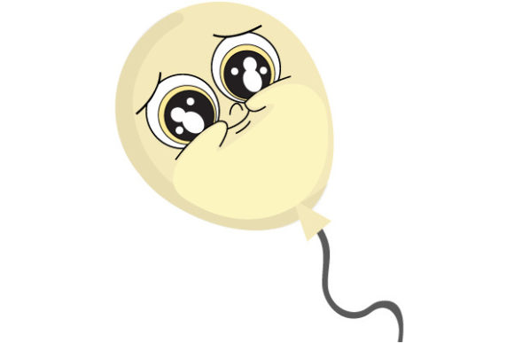 Smiley Yellow Balloon Funny Design