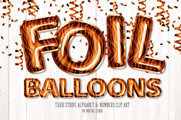Tiger Stripe Foil Balloon Alphabet for Creative Projects
