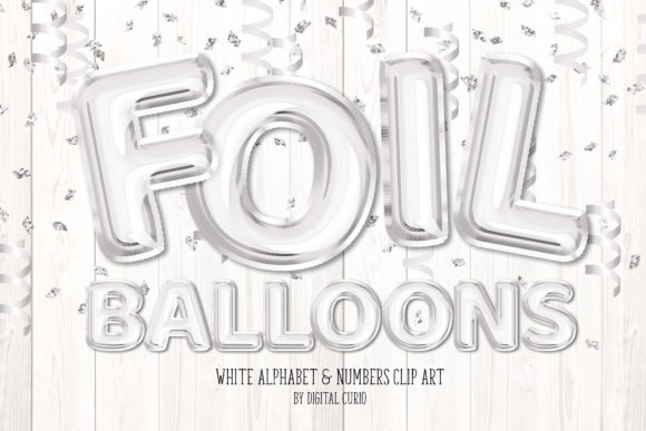 White Foil Balloon Alphabet Clipart: A Versatile Tool for Creative Expression